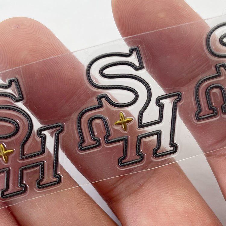 Screen Printing 3d Raised Effect Label Silicone Rubber Heat Transfer For Clothing
