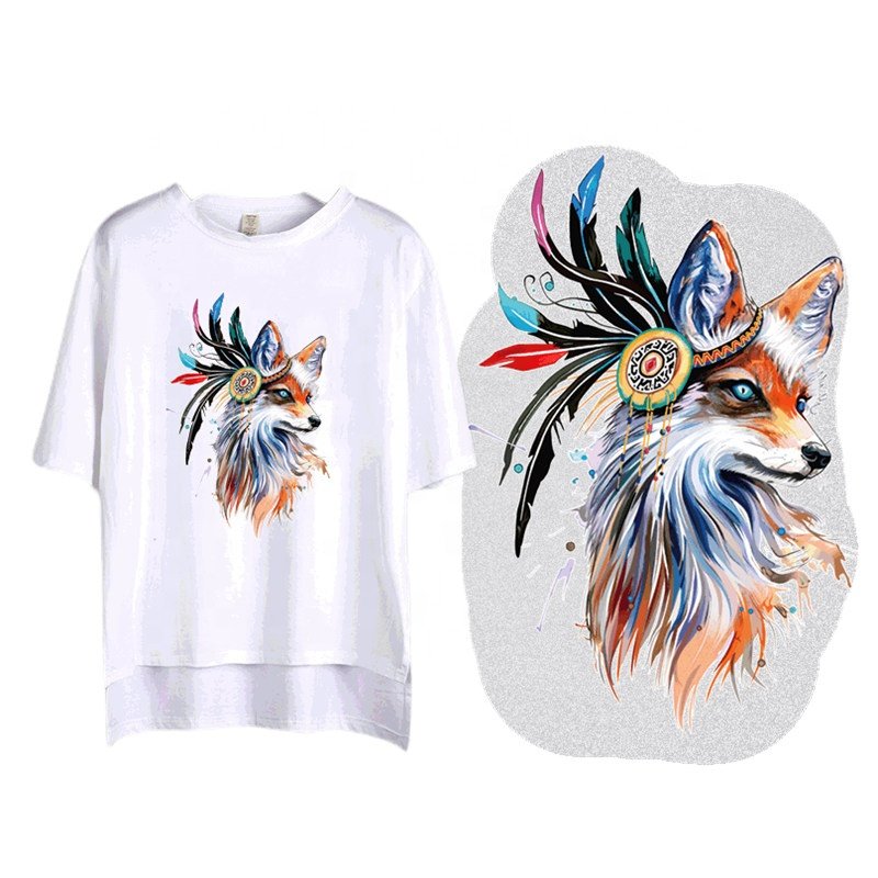 Custom Iron On Sticker Transfer Printing Fabric sublimation stickers Plastisol Heat Transfers For T-shirt