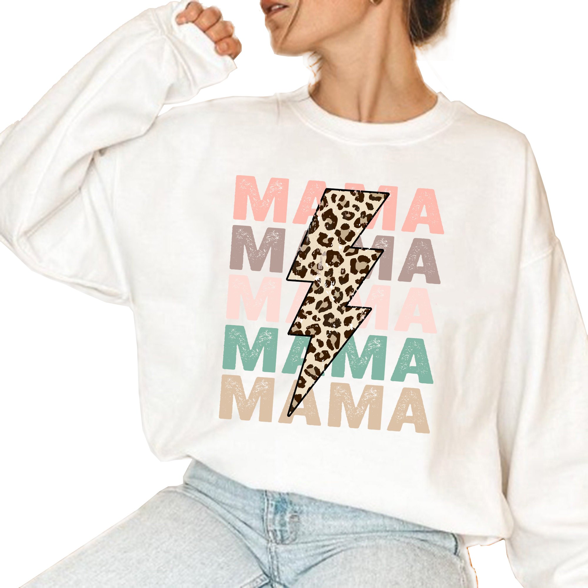 Wholesale custom mama designs iron on printable plastisol clear matte film heat press sticker logo heat transfers for T-Shirts