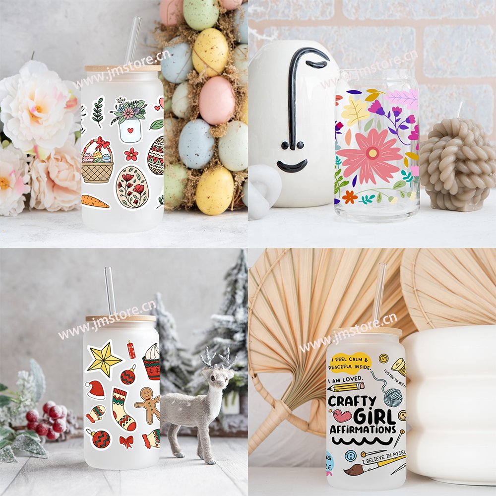 Autumn Fall Vibes Pumpkin Season UV DTF Transfers Stickers Decals For Libbey Cold Cups Mugs Tumbler Waterproof DIY Craft