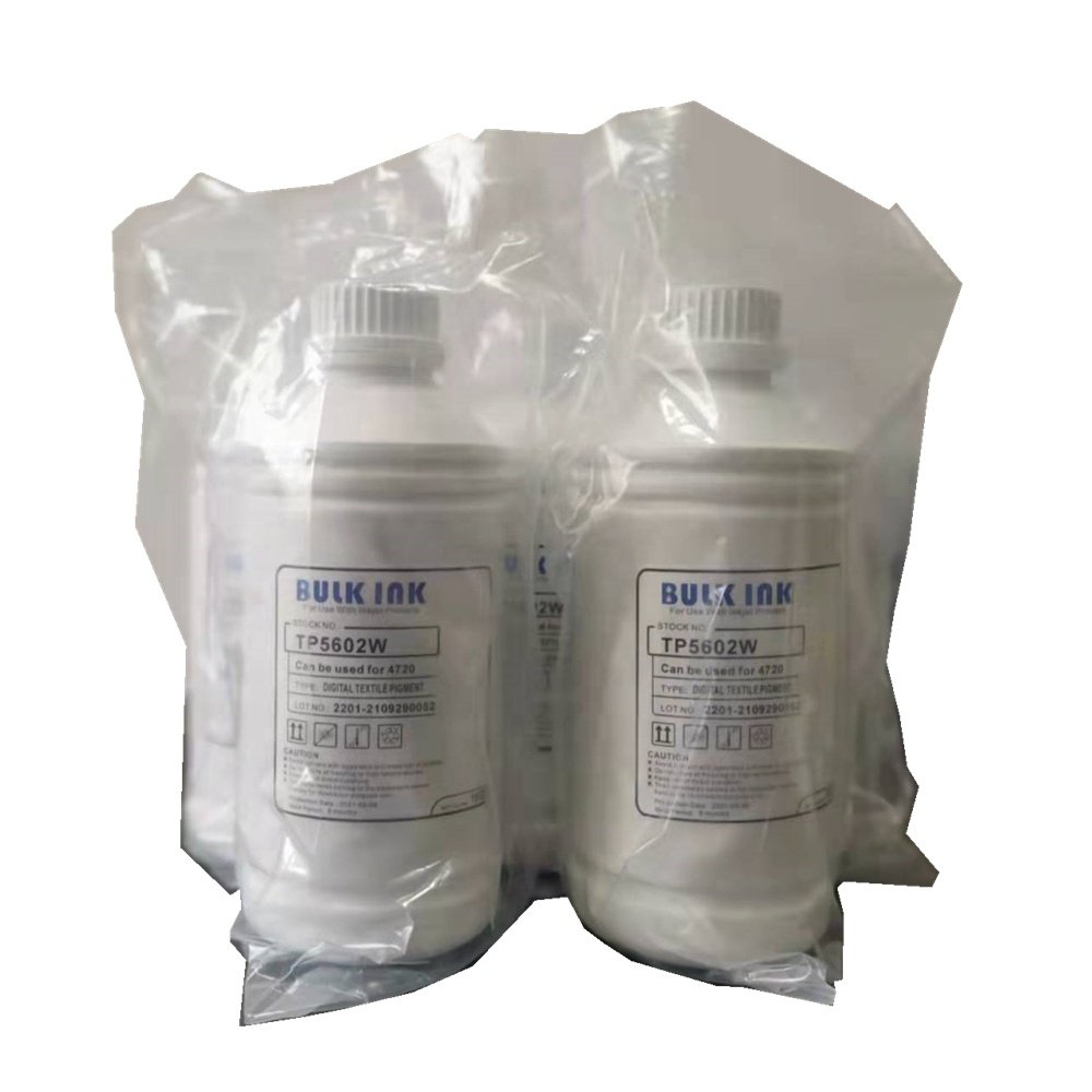 TP5602W Textile Ink 6 color Waterbased Ink Pigment Transfer PET Film Print White Ink for XP600 4720 Printhead