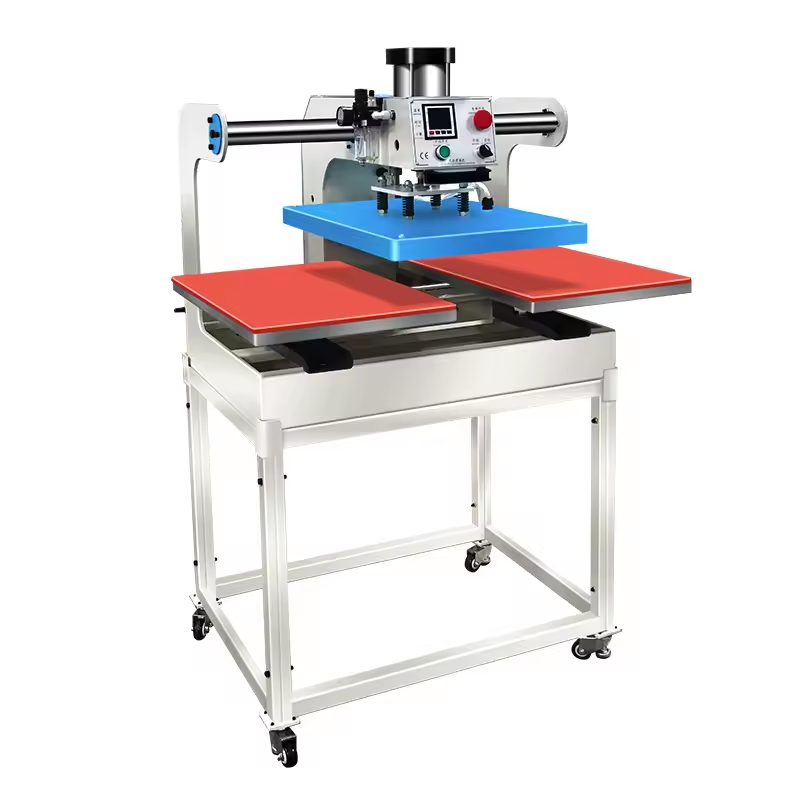 100*120cm Factory supply semi-automatic heat transfer printing machine, pneumatic cylinder, T-shirt heat transfer press machine