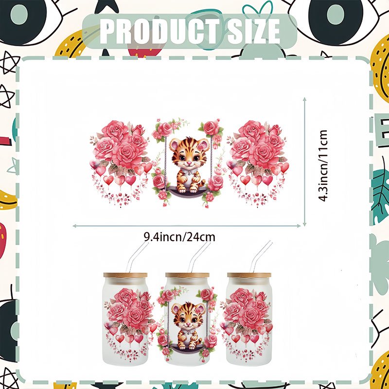 Customized UV DTF Transfer Printing Design Wholesale UV DTF Transfer Printing Stickers UV Transfer Printing Stickers 16 oz Cup