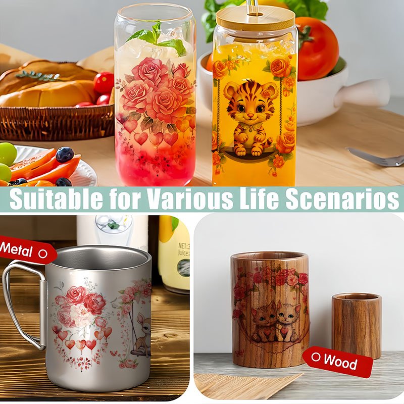 Customized UV DTF Transfer Printing Design Wholesale UV DTF Transfer Printing Stickers UV Transfer Printing Stickers 16 oz Cup