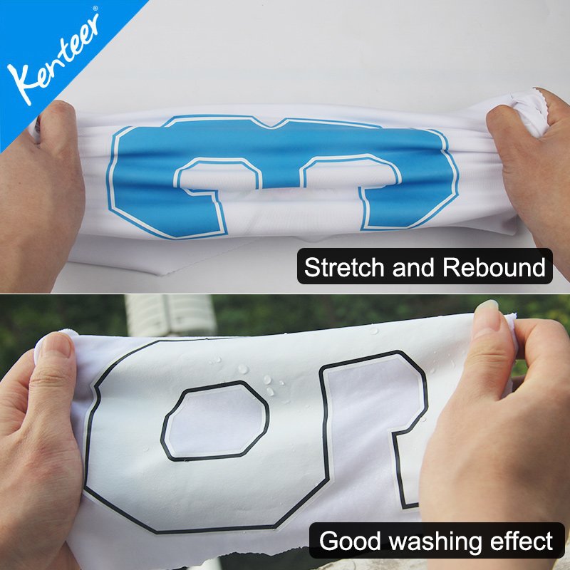 Custom Highly Stretch Full Color Heat Transfer Name Number For Football Jersey Numbers And Letters Transfers Printing