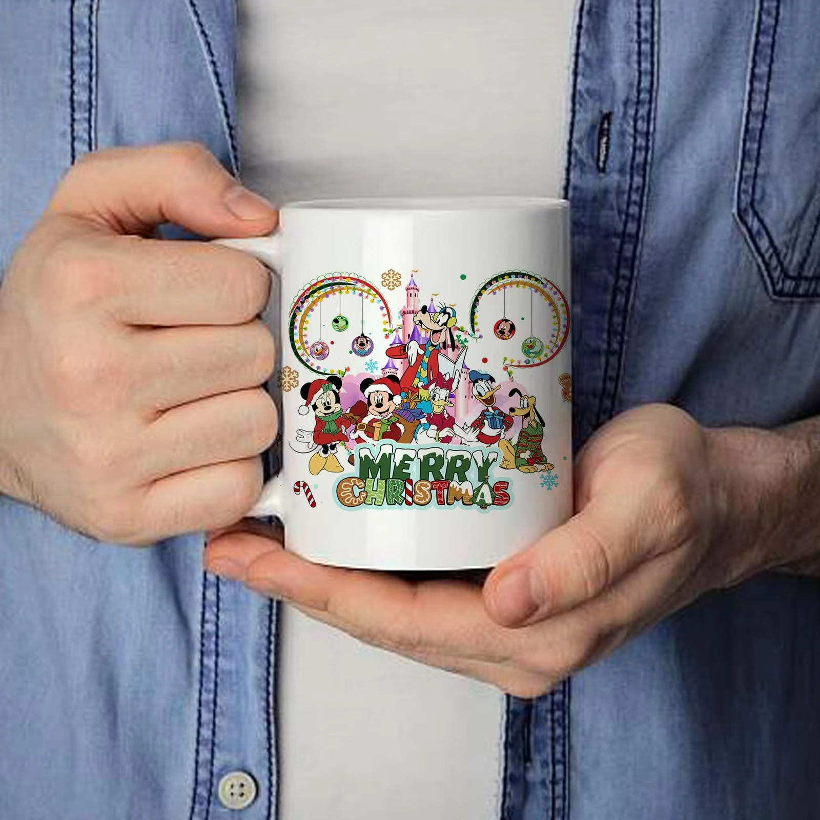 UV DTF Transfers Vinyl Sticker Cup Waterproof Wraps Custom PVC Size Christmas Washable Water Transfer Printing for Mugs