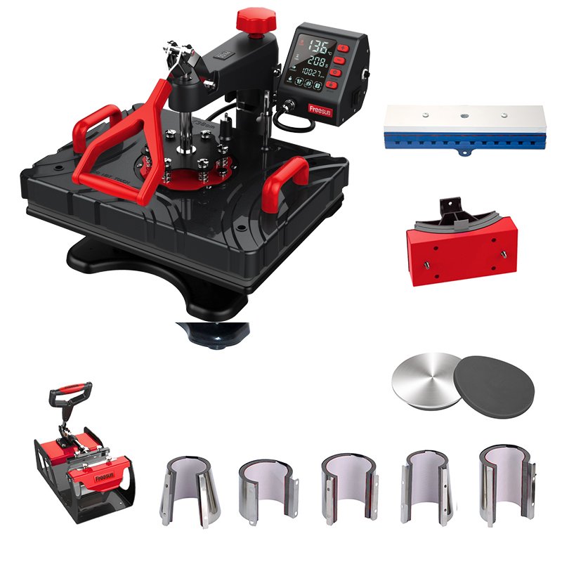 Freesub 11 in 1 cheap price high quality combo heat press transfer machine mug T shirt pen cap printing machine P8100-11