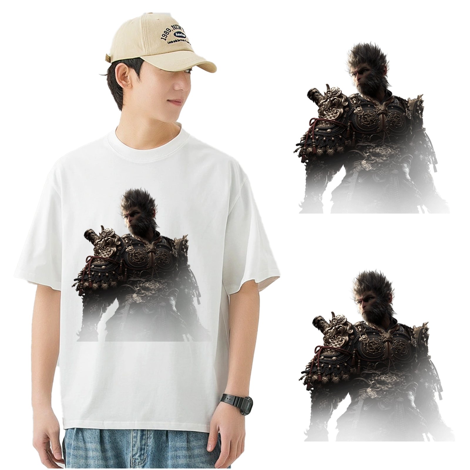 Black Myth Goku Transfer Printing Ready To Press Heat Transfer For Custom Screen Printing Design T-shirt Hoodie Dtf Stickers