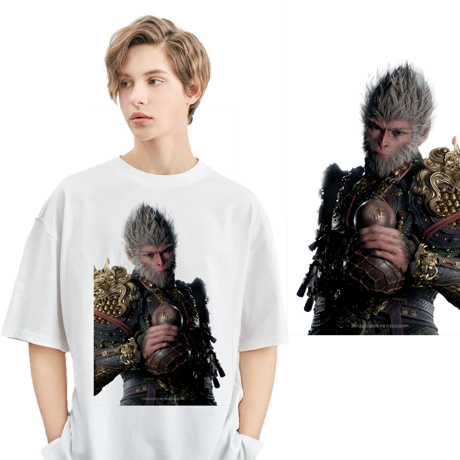Black Myth Goku Transfer Printing Ready To Press Heat Transfer For Custom Screen Printing Design T-shirt Hoodie Dtf Stickers