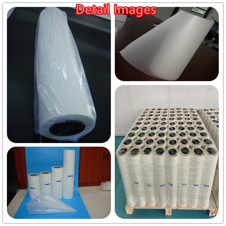 DTF Heat Transfer Printing PET Film Roll 30cm Hot Peel 75U Thickness Single Side Matte DTF Film For DTF Printing