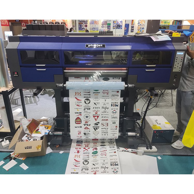 Plusjet PJ-60WP digital sustainable 6 colors uv ink uv dtf crystal label 60 cm printer film transfer printing machine