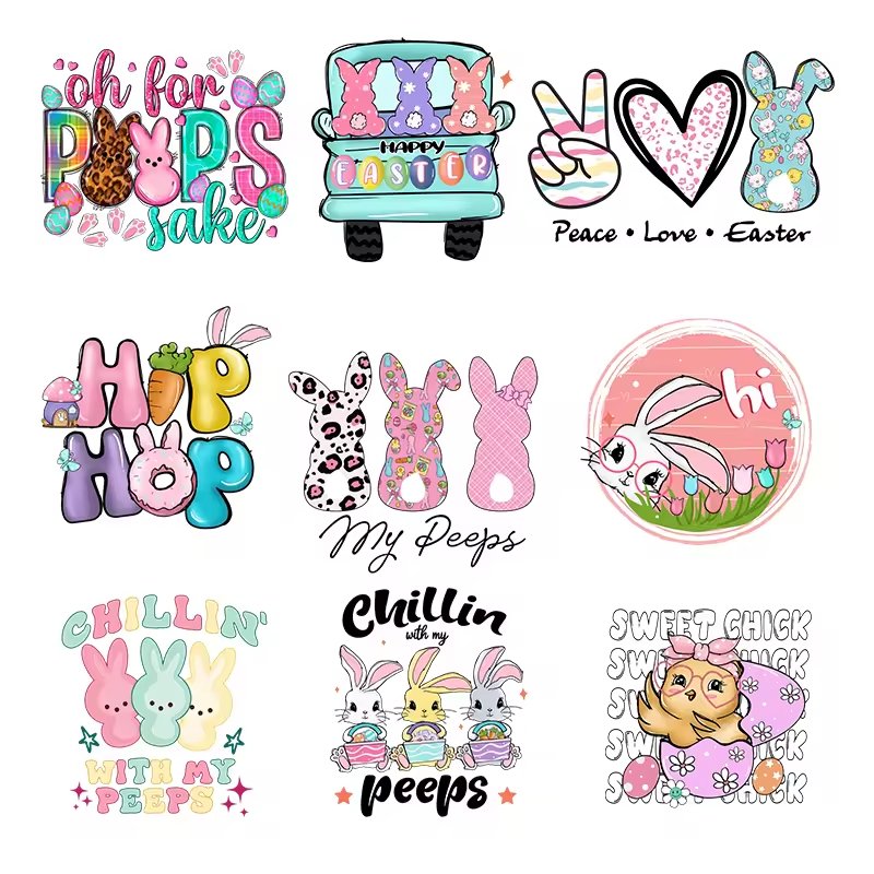 Wholesale Custom Designs Screen Printing Plastisol Dtf Heat Transfer Vinyl Clothing Stickers for t shirts