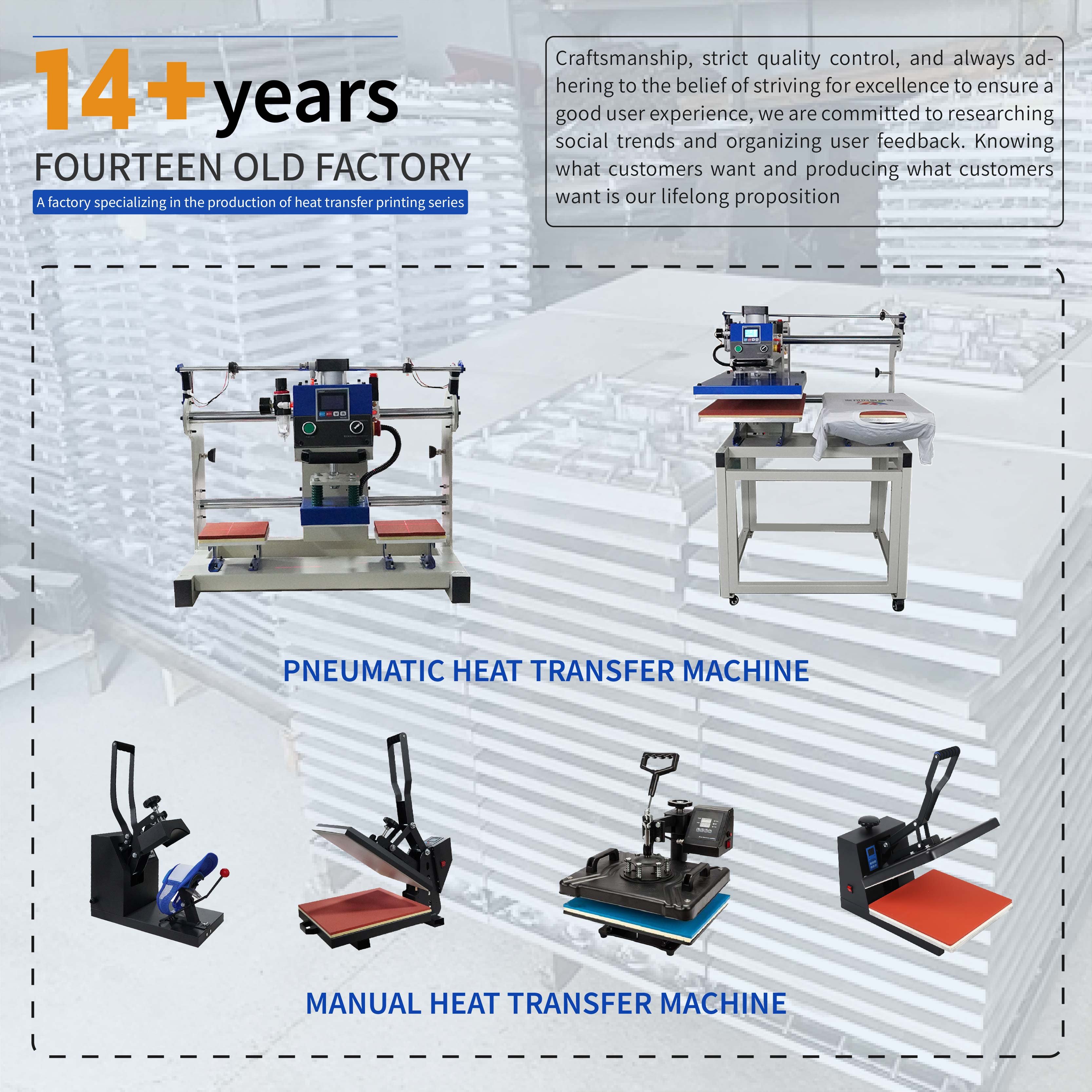 pneumatic Fully Automatic Heat Press Machines for T-Shirt and Printer Mini Heat Press Transfer Printing Machine