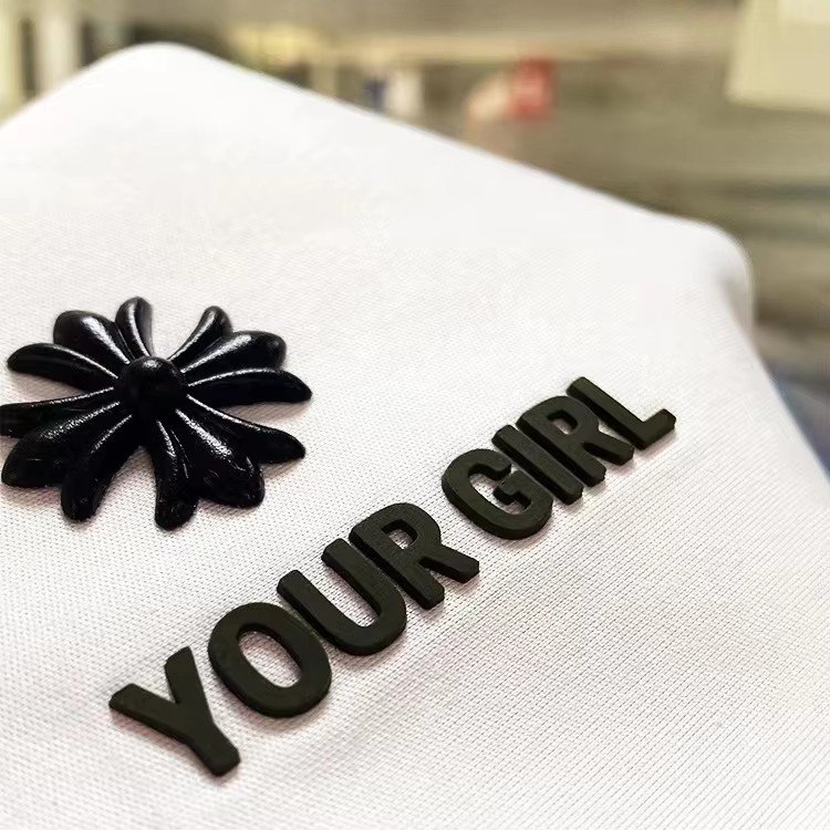 Hot sales Custom Transfer Printing 3D Silicone Logo Heat Transfer Printingfactory Customization Iron Transfer Print On T-Shirt
