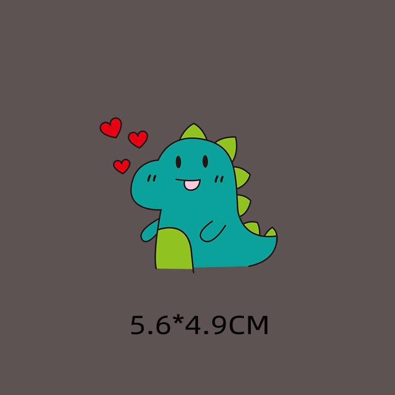 Cartoon Dinosaur Saints Heat Transfer Designs for Kids Washable Printed DIY T Shirt Garment Stickers