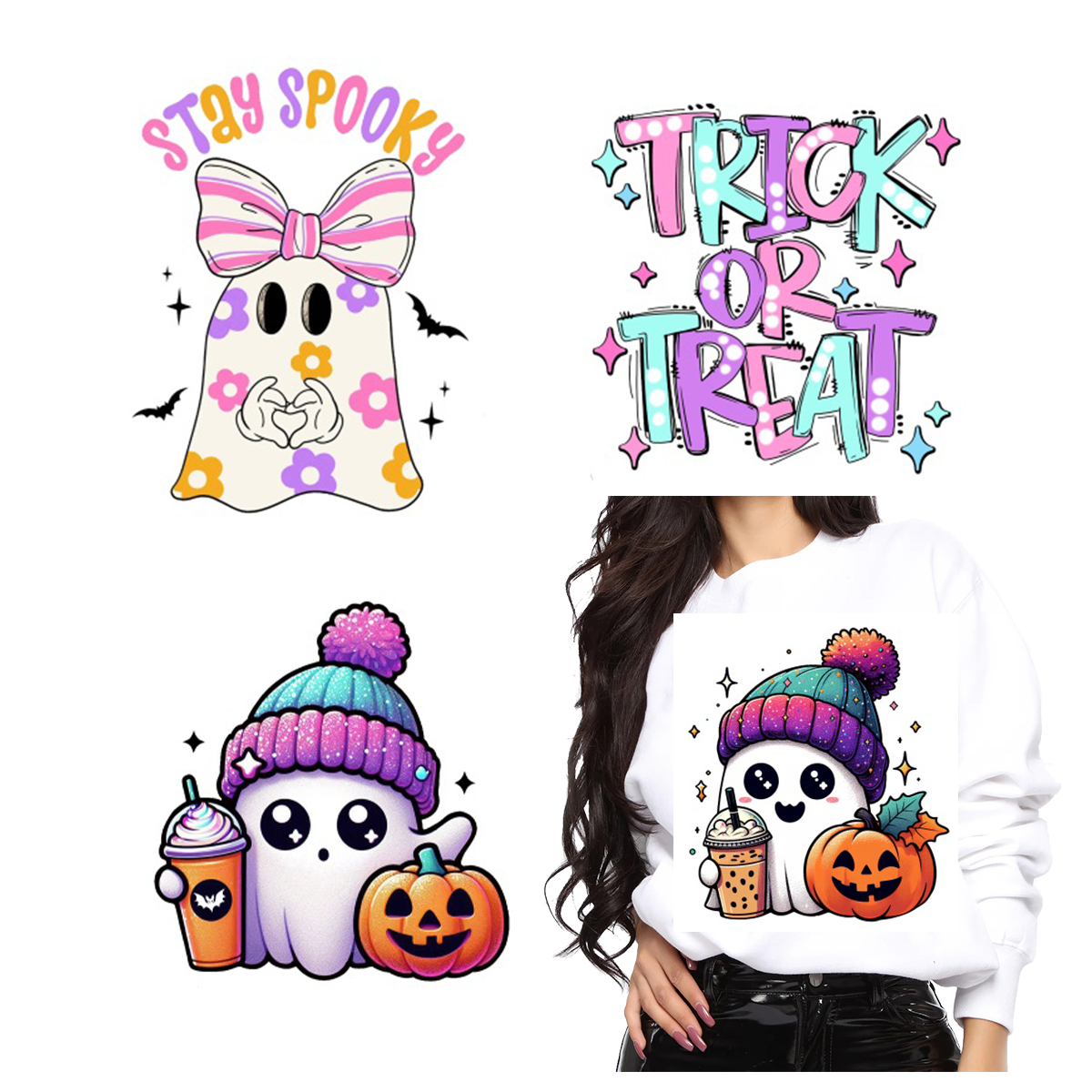 New 2024 Halloween Dtf Transfer Designs Custom Heat Transfer Designs For T Shirts Screen Print Transfer Design