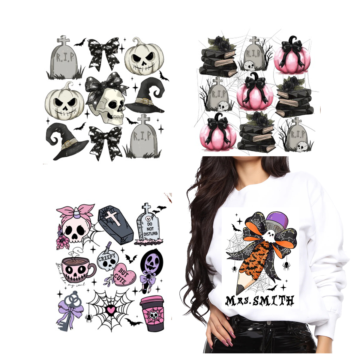 New 2024 Halloween Dtf Transfer Designs Custom Heat Transfer Designs For T Shirts Screen Print Transfer Design