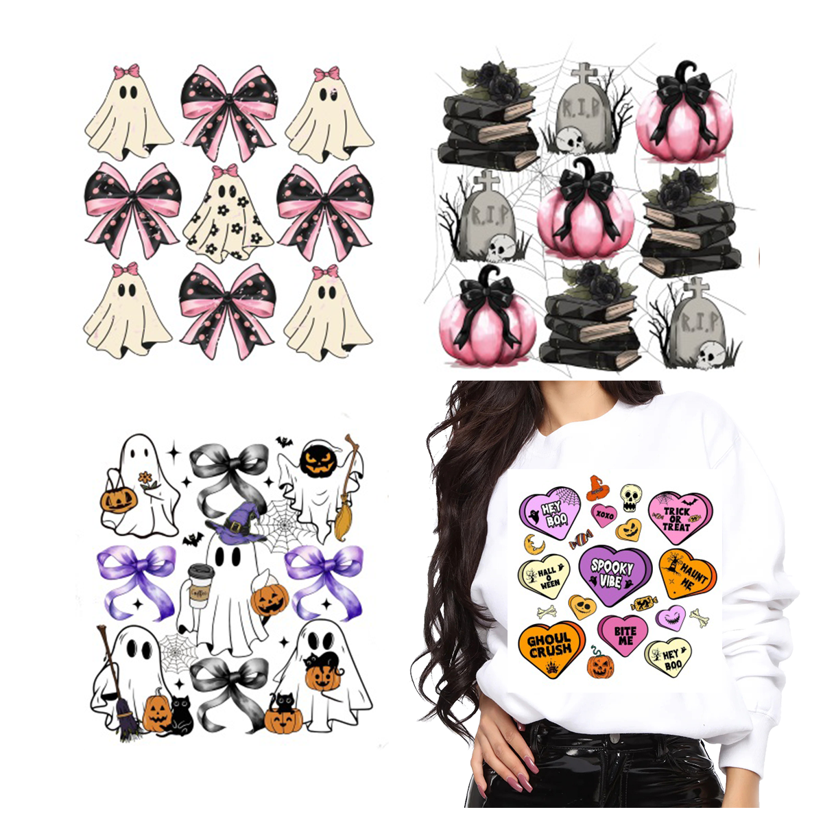 New 2024 Halloween Dtf Transfer Designs Custom Heat Transfer Designs For T Shirts Screen Print Transfer Design