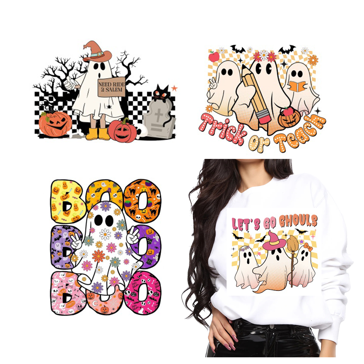 New 2024 Halloween Dtf Transfer Designs Custom Heat Transfer Designs For T Shirts Screen Print Transfer Design