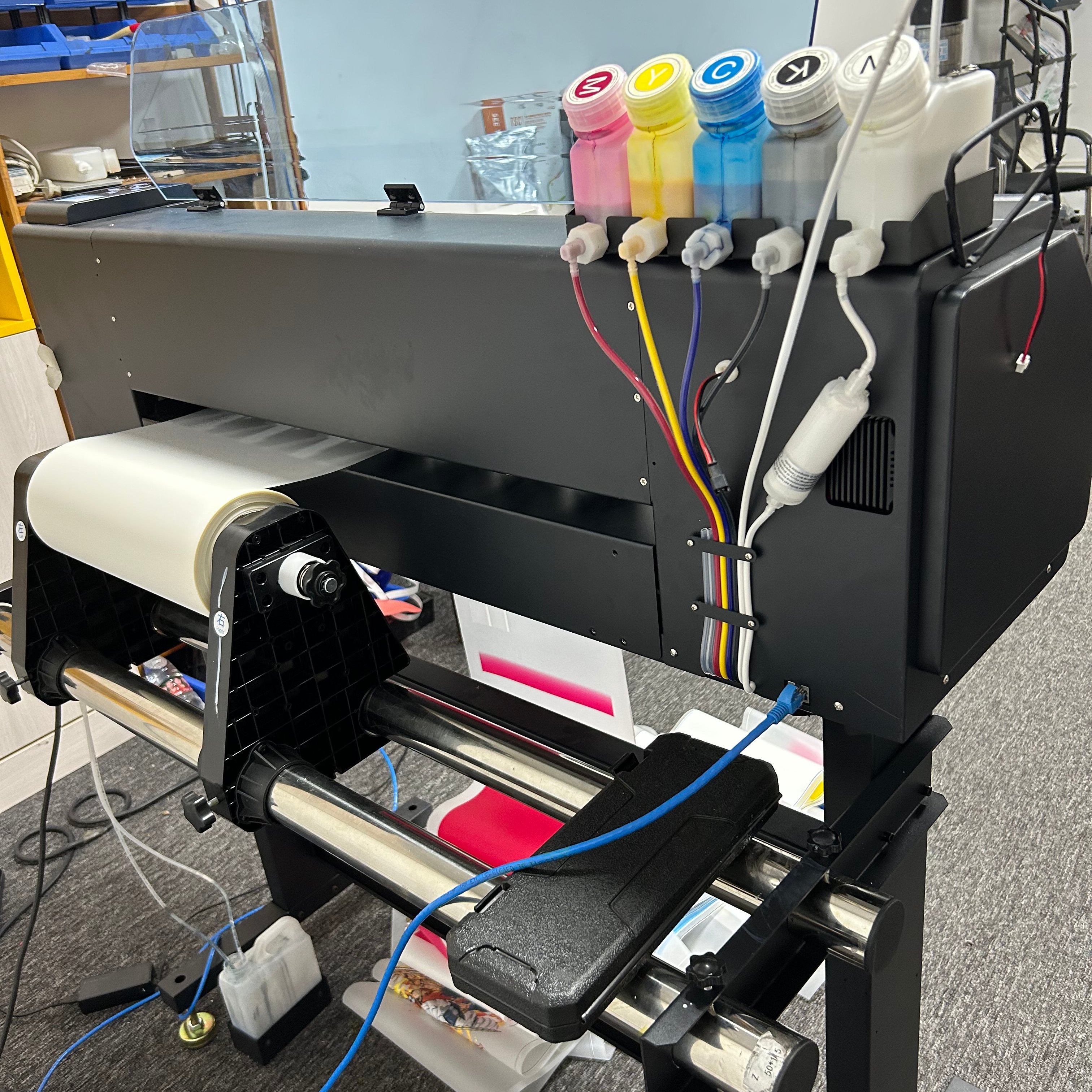 A1 All in One Impresora DTF Printer PET Film with Automatic Dtf Powder Dyer Oven Machine for Black Cotton Tshirt Transfer Print