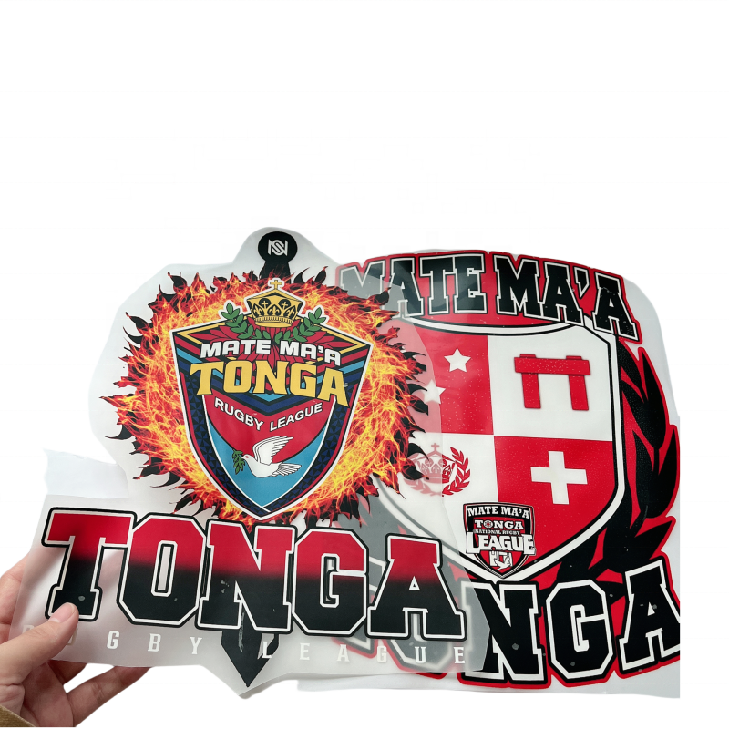 Wholesale custom printable plastisol vinyl film designs sticker logo dtf heat transfer designs for t shirts