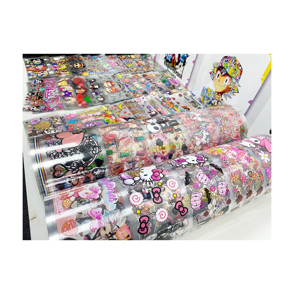 Double-sided view uv dtf cup packaging sticker decal Custom Waterproof Packaging Transfer Print Mug