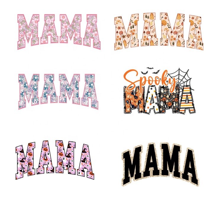 New 78+ Custom Retro Floral MAMA DTF Transfers Blessed MAMA DTF Tshirt Transfers Screen Print Heat Iron on Stickers For Shirts