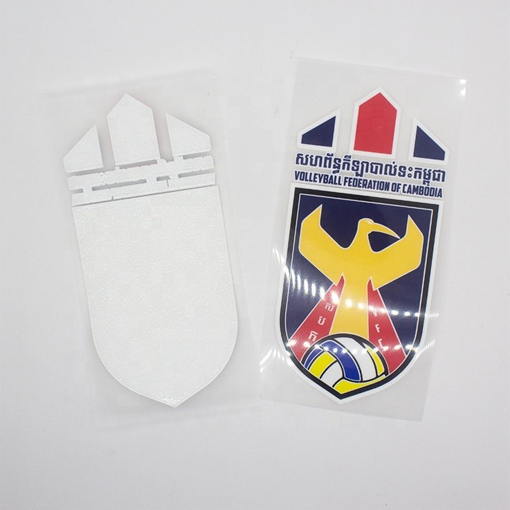 Iron On Labels Wholesale Custom Football Team Logo Plastisol Silicone Heat Transfers Printing Stickers for Soccer Clothing