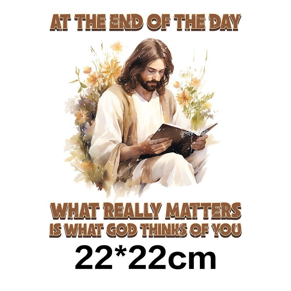 Custom Size Christian DTF Transfer Vinyl Heat Transfer Printing for Clothes Garments and Bags Made of Plastisol