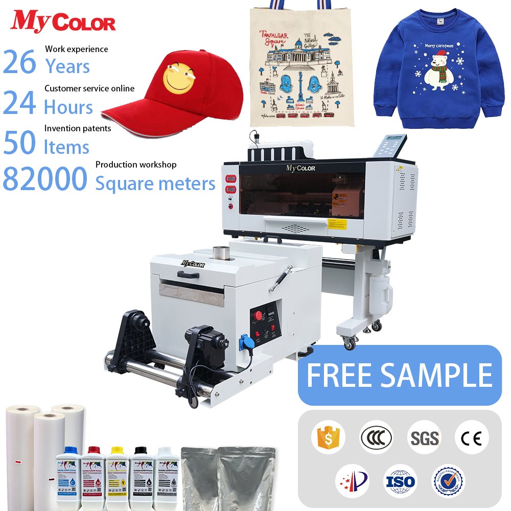 factory mycolor a3 dtf printer t shirt transfer Printing two xp600 Head Transfer Printing Machine impresora Inkjet printers dtf