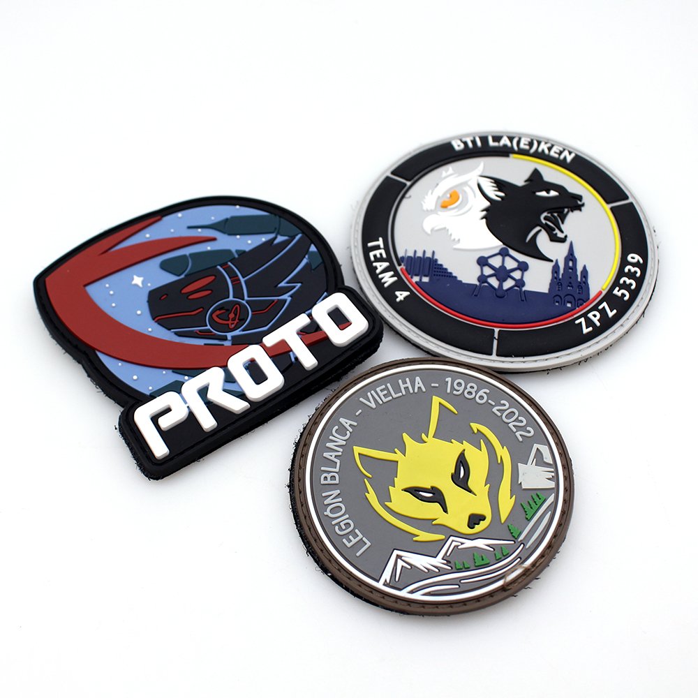 Professional Custom Sport Style Rubber Patches Printed Logos Clothes Accessories Decoration Machine Technics PVC Velcro Patch