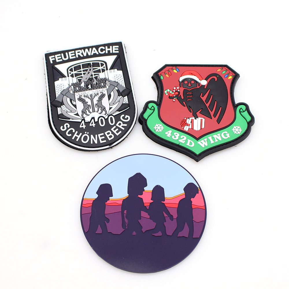 Professional Custom Sport Style Rubber Patches Printed Logos Clothes Accessories Decoration Machine Technics PVC Velcro Patch