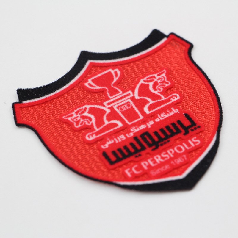Personalized Design Heat Transfer Printing Custom Football Team Club Logo 3D Flocking Patch