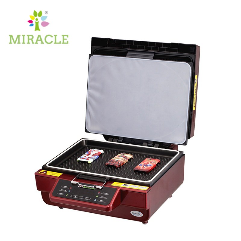 3D Sublimation Vacuum Heat Press Machine For Phone Case Mug Plate Glass Wood Rock Metal Photo Printing All In One Heat Transfer