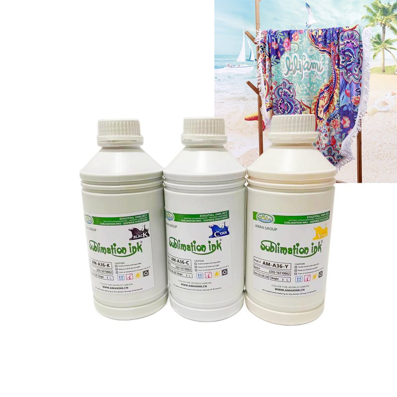 Aman Inkjet printing Textile Heat Transfer Sublimation Ink for epson printers Polyester Fabric Digital Printing
