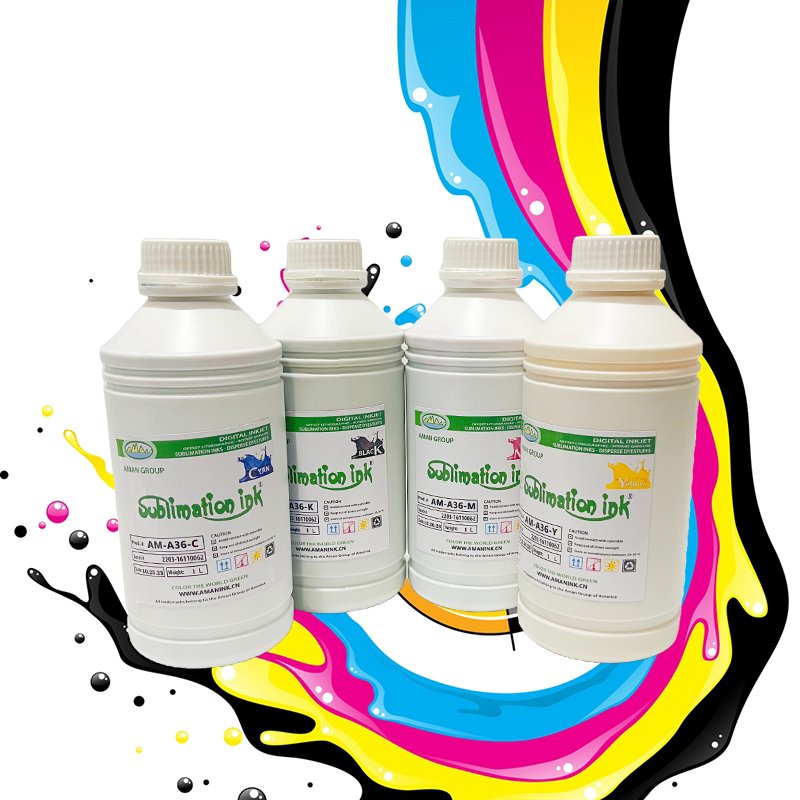 Aman Inkjet printing Textile Heat Transfer Sublimation Ink for epson printers Polyester Fabric Digital Printing