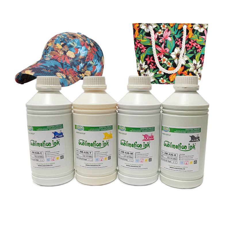 Aman Inkjet printing Textile Heat Transfer Sublimation Ink for epson printers Polyester Fabric Digital Printing