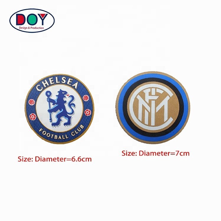 Tatami Rubber Silicone Labels Wholesale Custom Soccer Team Club Logo Heat Transfer Printing Patches