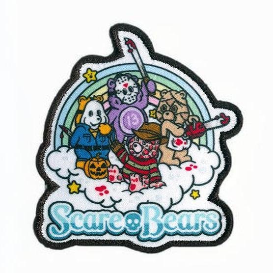 Heat Transfer Printing Merrow Border Custom Cartoon Logo Garment Dye Sublimation Patches For Hat