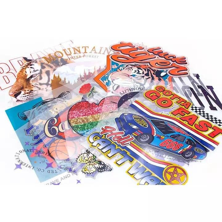 Custom Logo Plastisol Heat Transfer Sticker DFT Printing Pattern Heat Transfer For T-shirt Hoodies