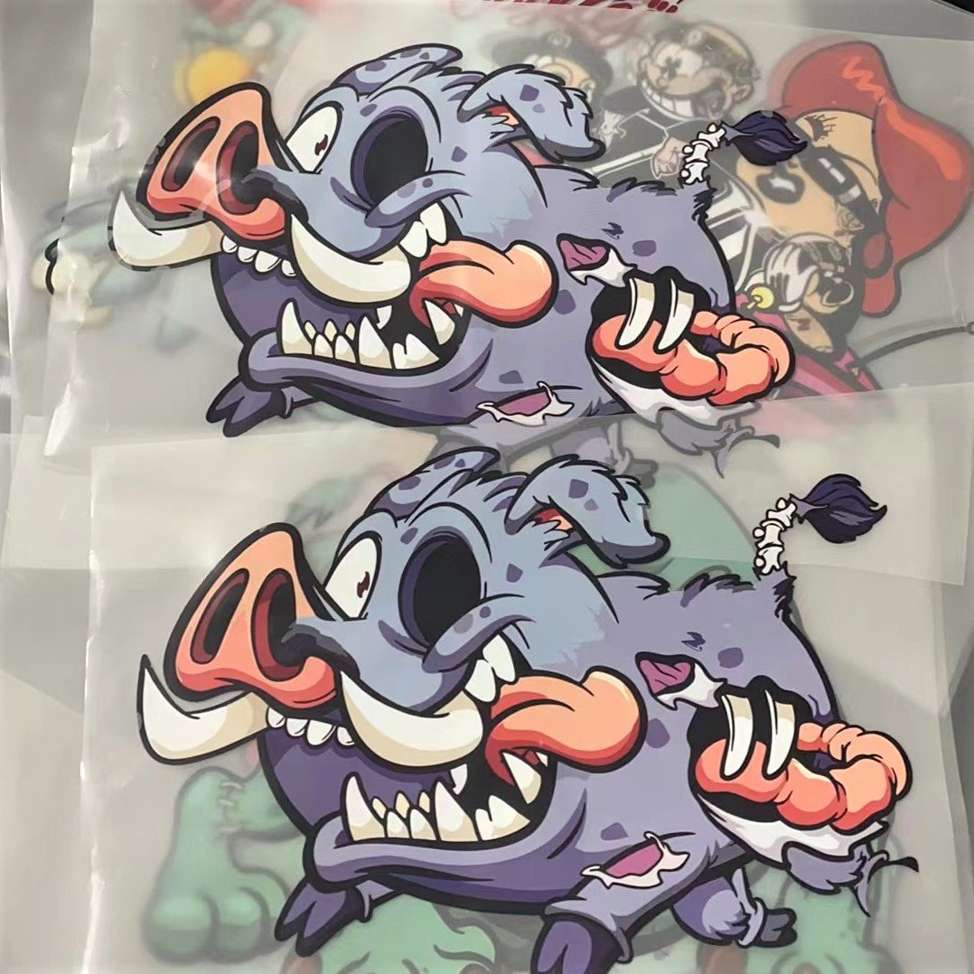 custom logo sticker screen print transfers transfer printing dtf prints ready to press dtf sticker for t shirts