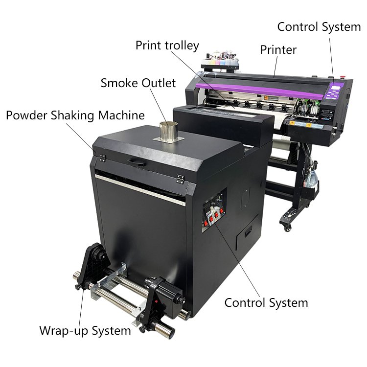 A1 Dtf Printer 60cm Two I3200 Printhead Imprimante DTF Printer for T-shirts Transfer Printing Wide Format 24 Inch A1 CE Provided