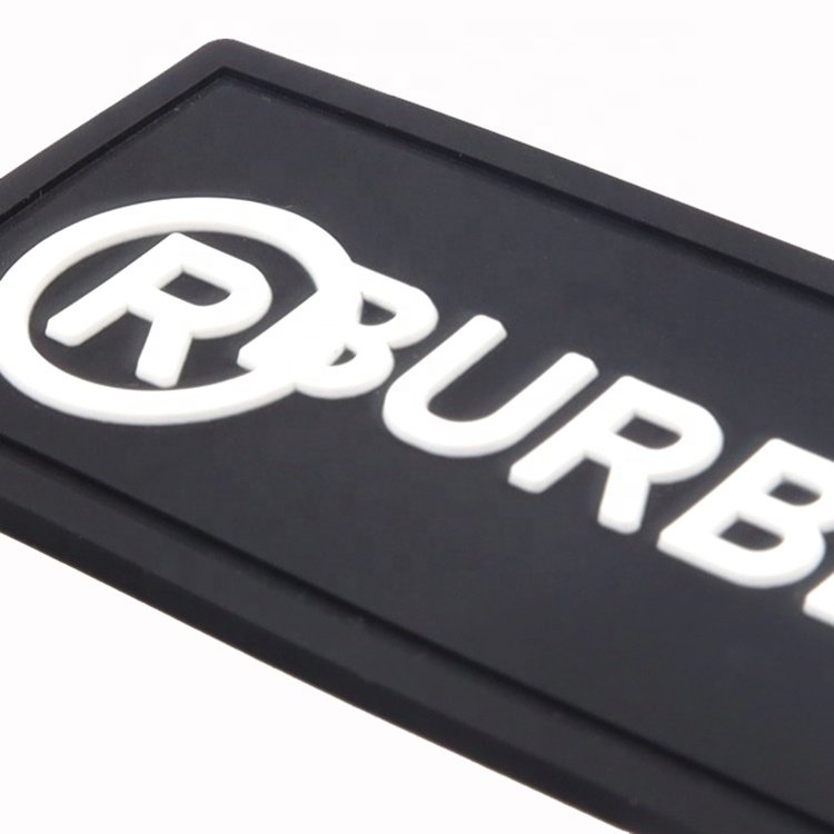 PVC Label Supplier Custom Embossed Logo 3d Heat Transfer Rubber Patches Silicone Badge for Garment