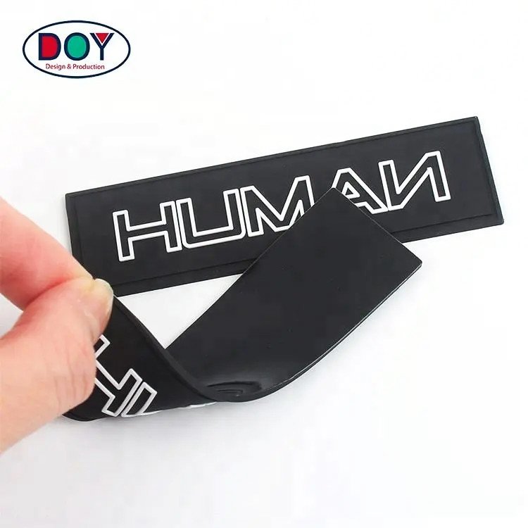 PVC Label Supplier Custom Embossed Logo 3d Heat Transfer Rubber Patches Silicone Badge for Garment