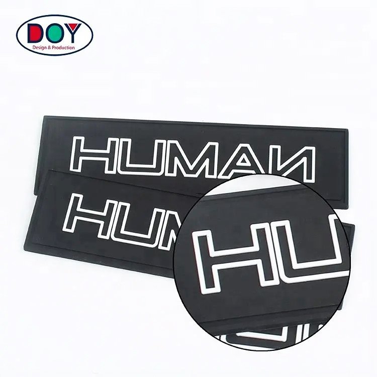PVC Label Supplier Custom Embossed Logo 3d Heat Transfer Rubber Patches Silicone Badge for Garment