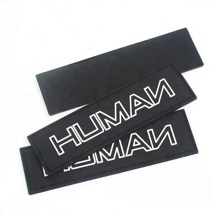 PVC Label Supplier Custom Embossed Logo 3d Heat Transfer Rubber Patches Silicone Badge for Garment