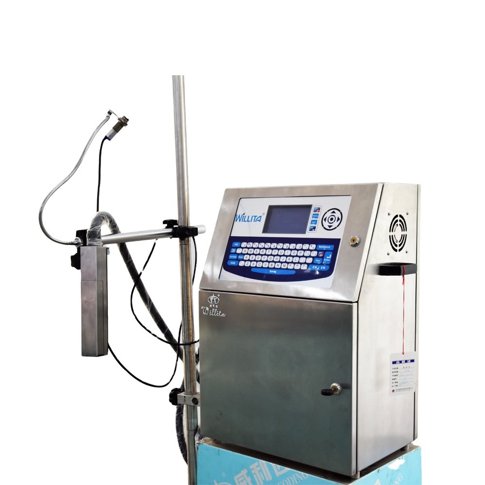 Automatic Industrial CIJ Inkjet Printer QR Code Batch Number Printing Machine