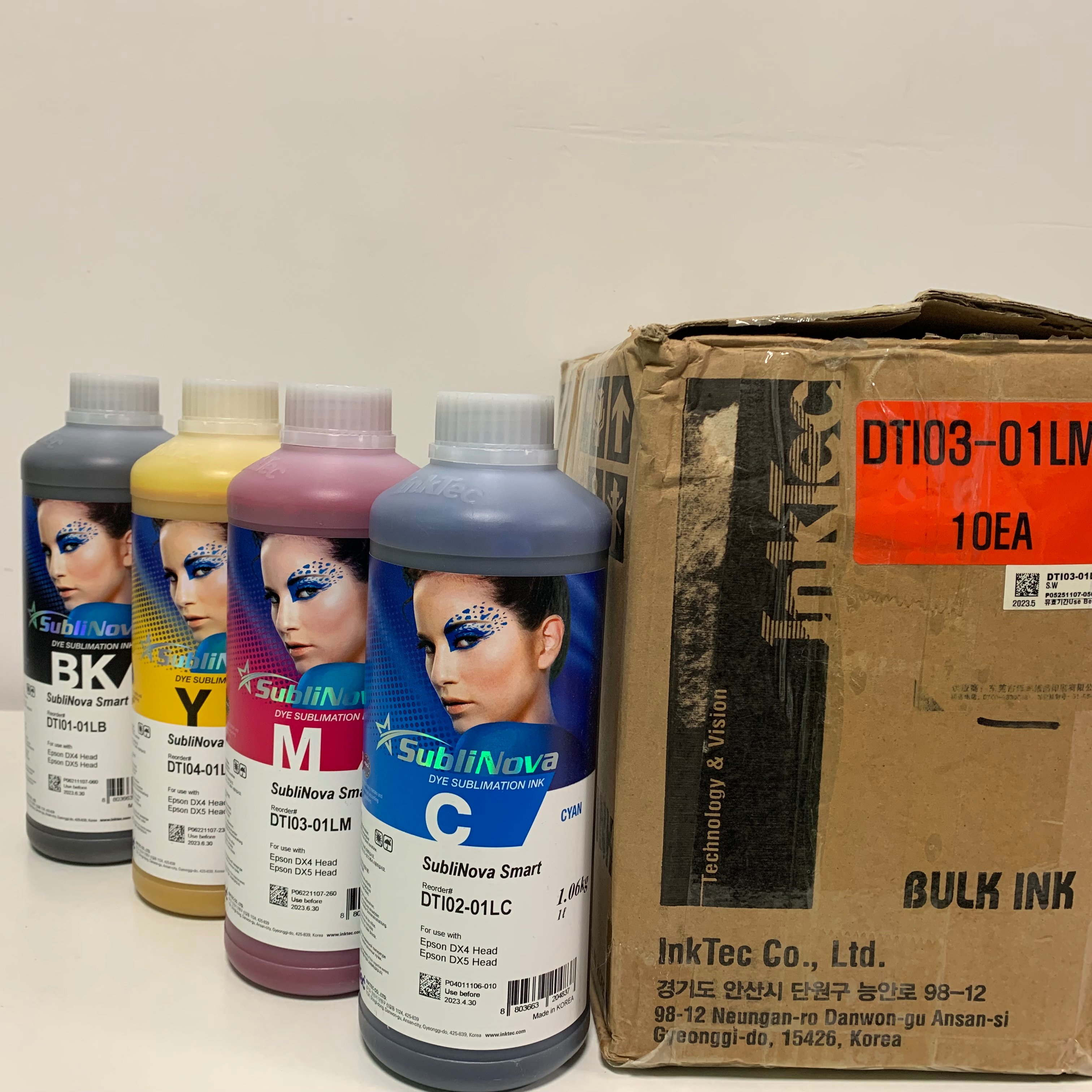 Made in Korea 1000ml Inktec DTI sublimation ink tinta inktec for sublimation printer