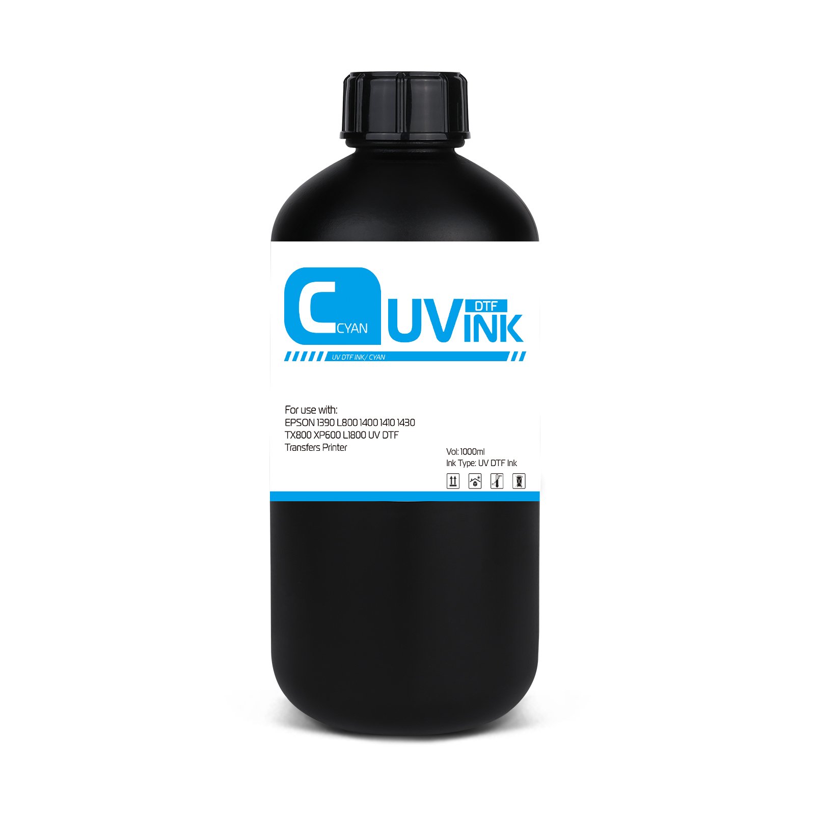 Winnerjet UV DTF Ink 1000ML For Epson 1390 L800 1400 1410 1430 TX800 XP600 L1800 UV DTF Transfers Printer