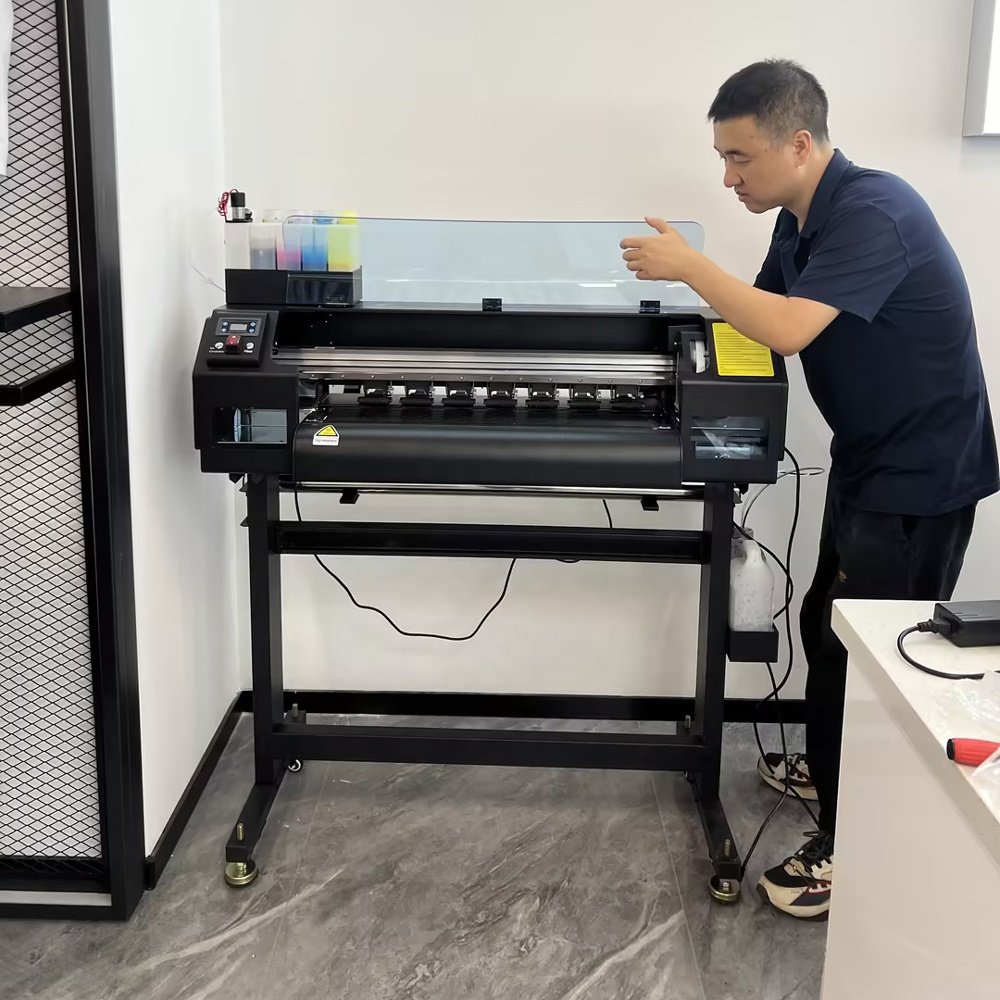 Ready To Ship T-shirt Printer 60cm DTF Printerss 2 Epson i1600 Direct To Film Roll DTF Tshirt Print Machine For Small Business